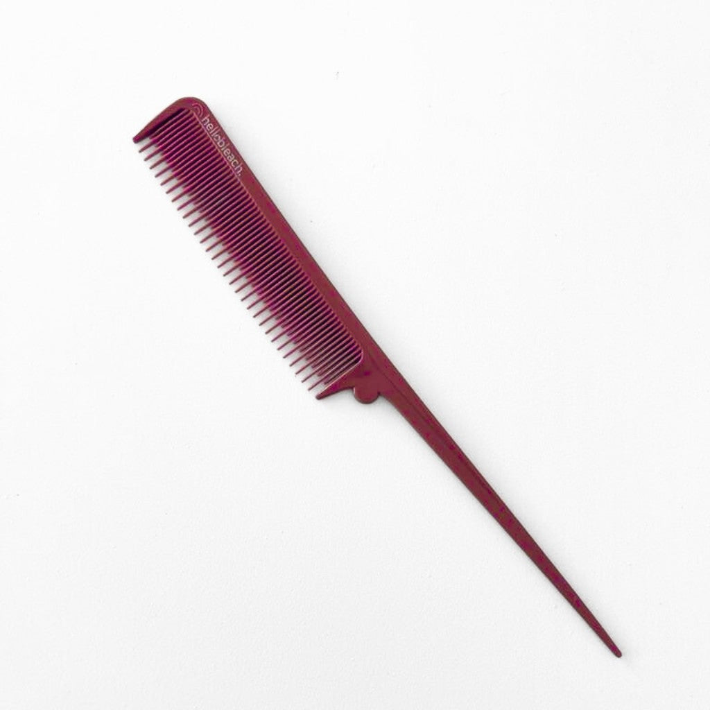 Plastic Tail Comb - Burgundy