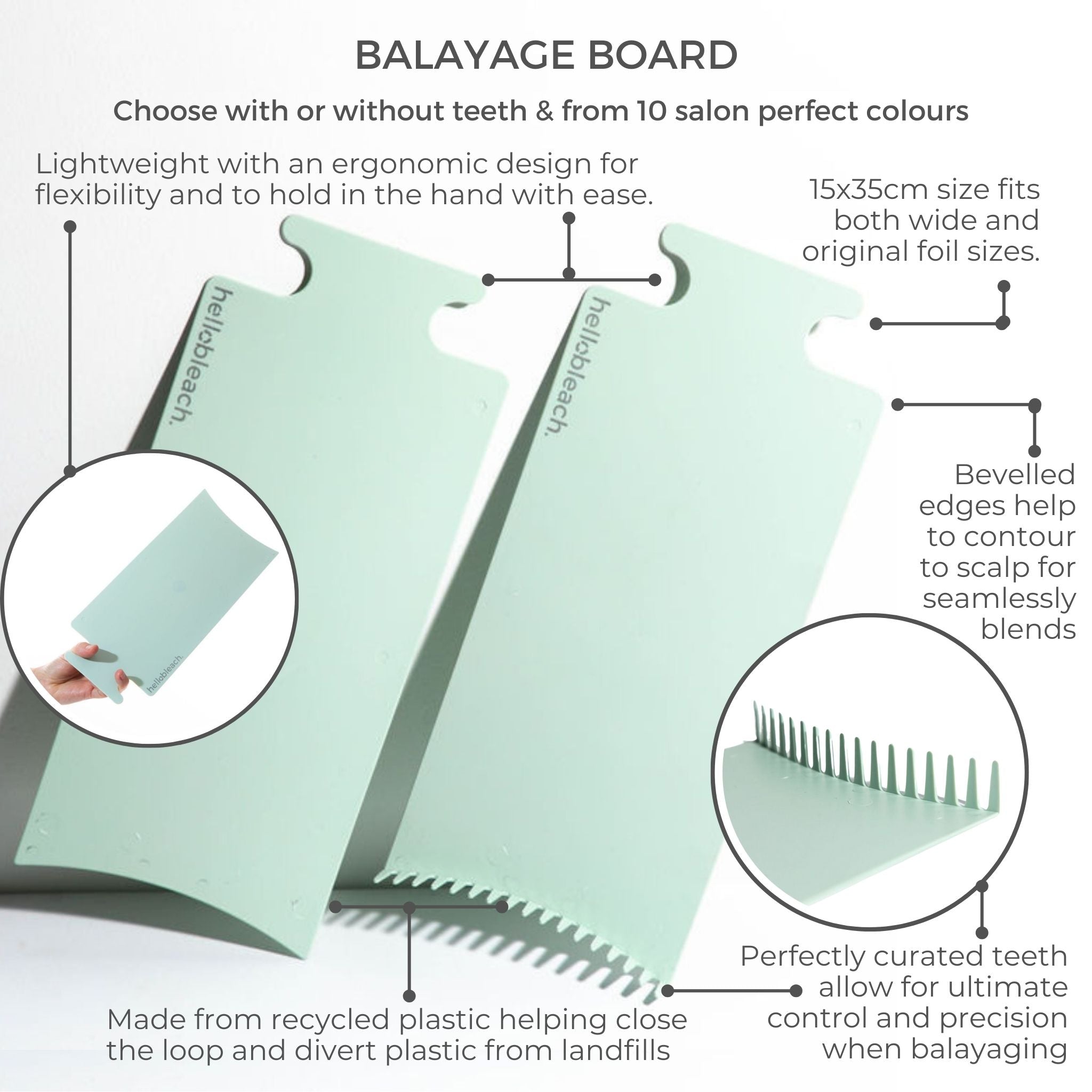 Hallo Bleichmittel Balayage Board mit Zähnen