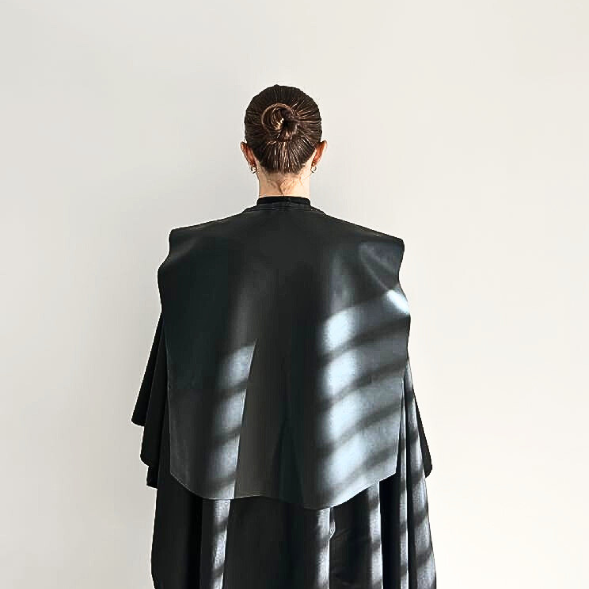 Vegan Leather Cutting Cape - Black