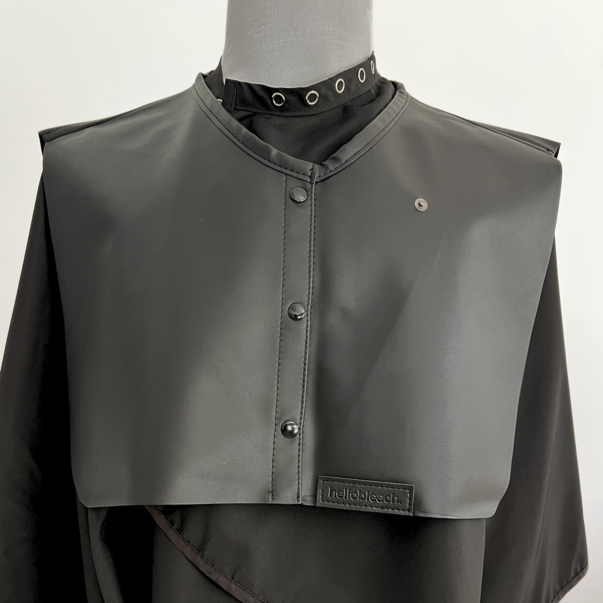 Pro Vegan Leather Cutting Cape - Black by Hello Bleach